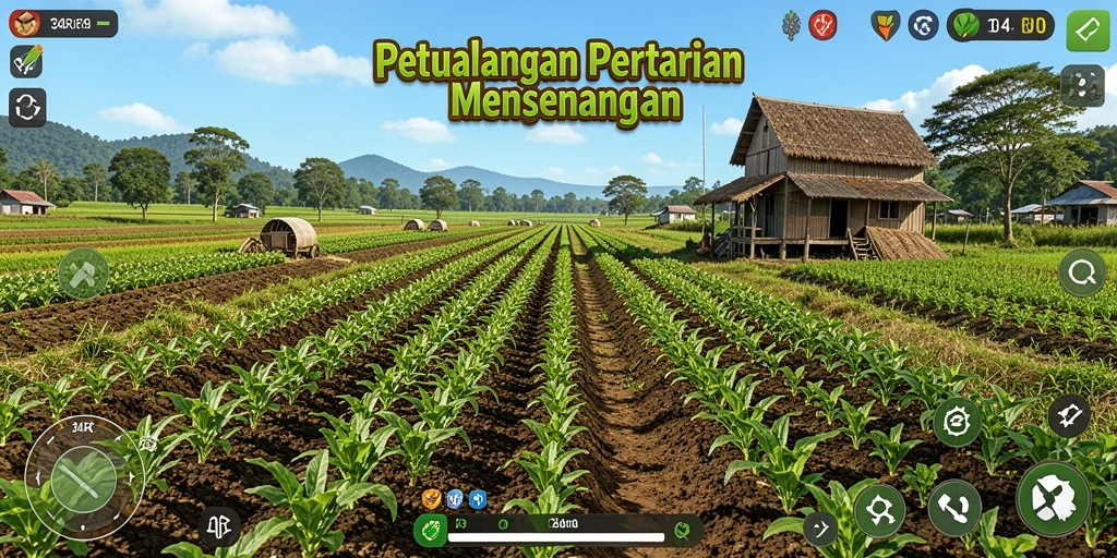 Screenshot 34R menampilkan gameplay seru saat bertani.