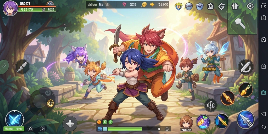 Tampilan menakjubkan dari gameplay BRO178 dengan karakter Anime yang unik.