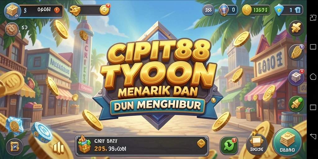 Tampilan gameplay menarik dari CIPIT88 dengan elemen manajemen Tycoon.