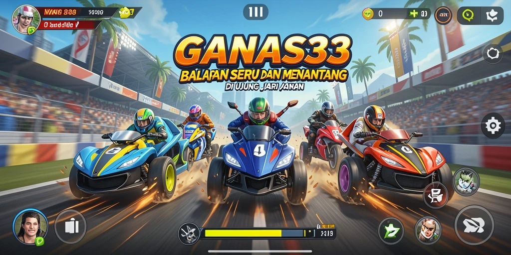 Tampilan gameplay Racing yang menegangkan dan realistis.
