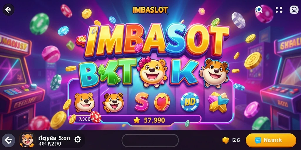 Screenshot gameplay IMBASLOT yang menampilkan slot yang penuh warna.
