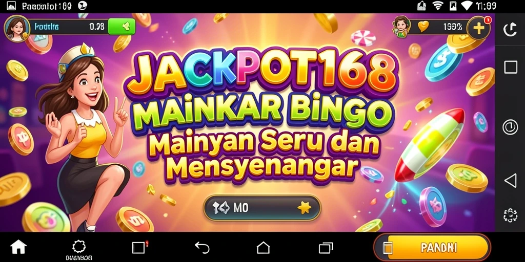 Tangkapan layar permainan Bingo di JACKPOT168 yang penuh warna.