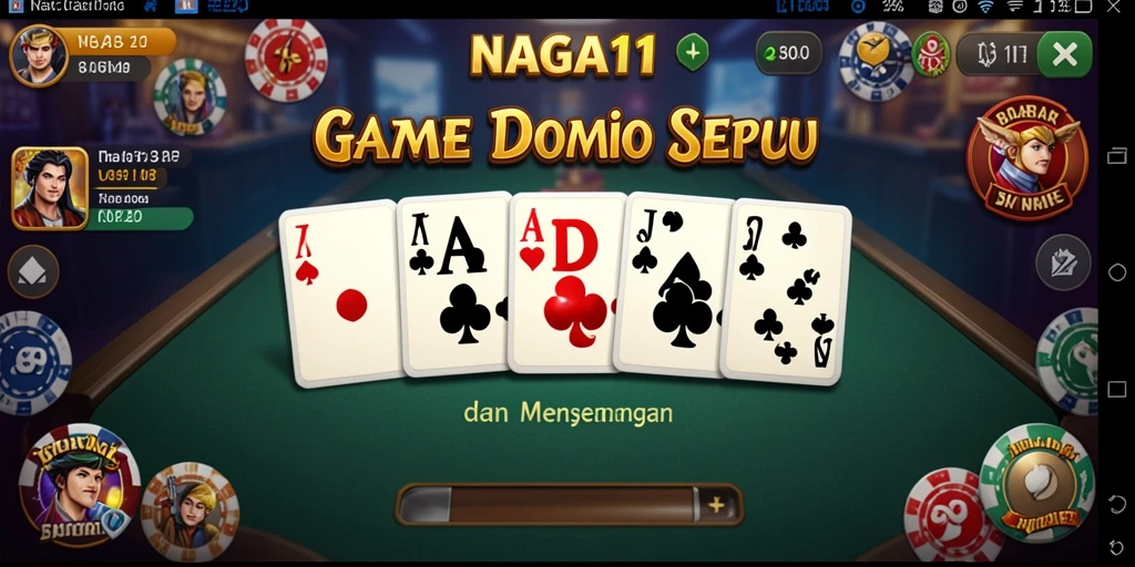 Tampilan gameplay seru dari NAGA11 saat bermain Domino.