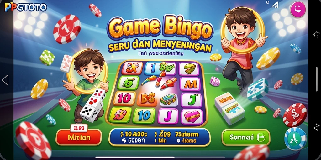Tampilan gameplay Bingo yang menarik dan interaktif.