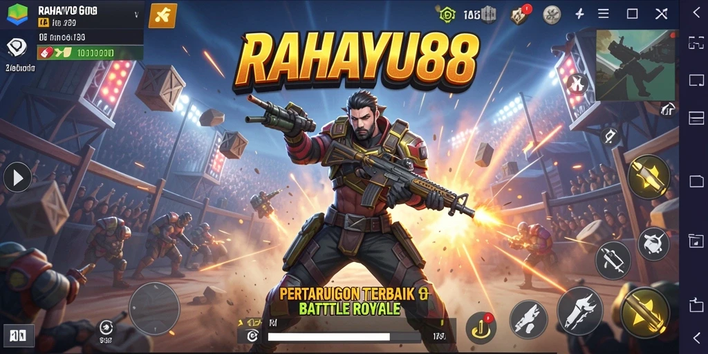 Screenshot menampilkan aksi seru Battle Royale di RAHAYU88.