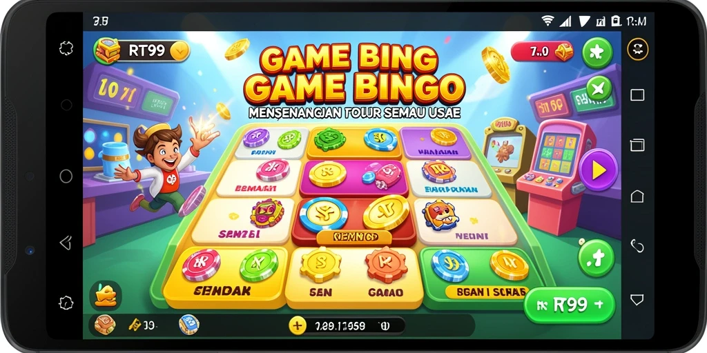 Screenshot gameplay RT99 menampilkan keseruan bermain Bingo secara real-time.