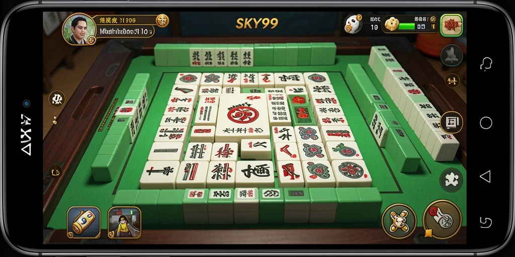 Screenshot menunjukkan gameplay menantang dari SKY99 yang penuh warna.