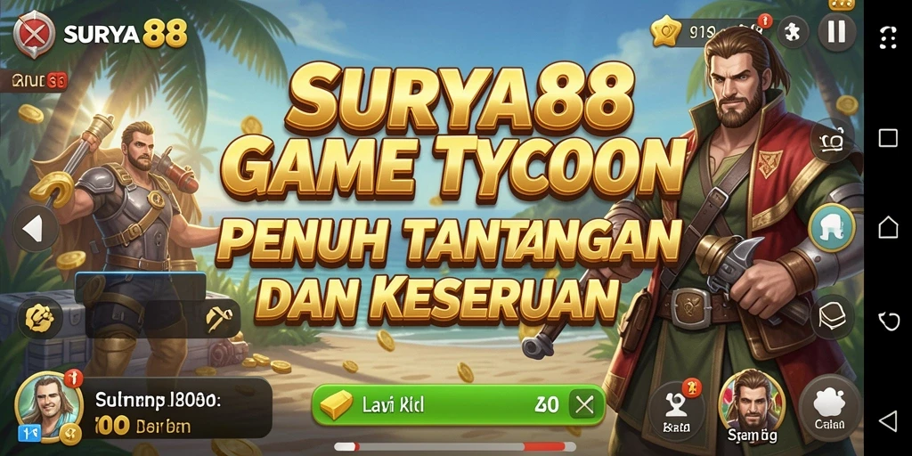 Screenshot SURYA88 menunjukkan aktivitas gameplay Tycoon yang menarik.