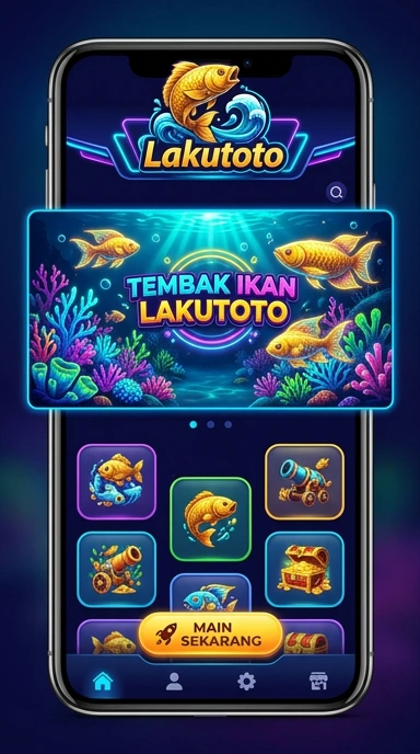 Tampilan antarmuka sederhana dari aplikasi lakutoto.
